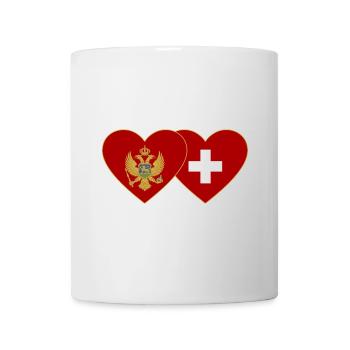 Montenegro Switzerland Flag - Mug - white - Front