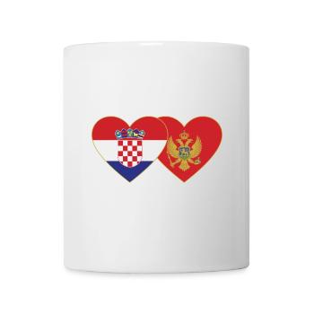 Kroatien Montenegro Flagge - Tasse - Weiß - Vorne