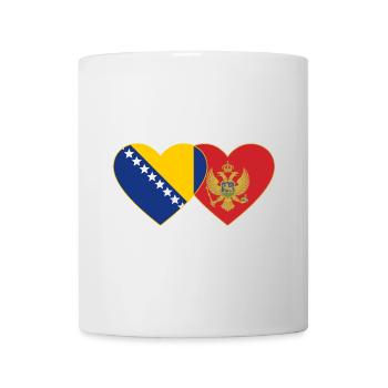 Bosnien Montenegro Flagge - Tasse - Weiß - Vorne