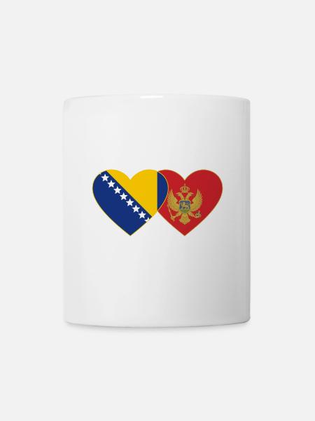 Bosnien Montenegro Flagge - Tasse - Weiß