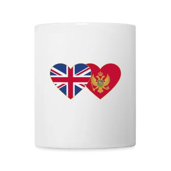 England Montenegro Flagge - Tasse - Weiß - Vorne