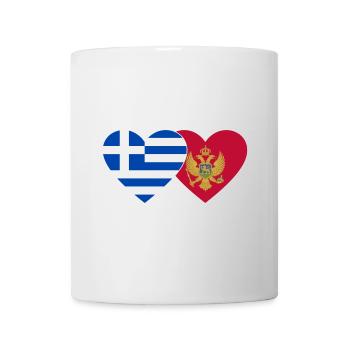 Griechenland Montenegro Flagge - Tasse - Weiß - Vorne