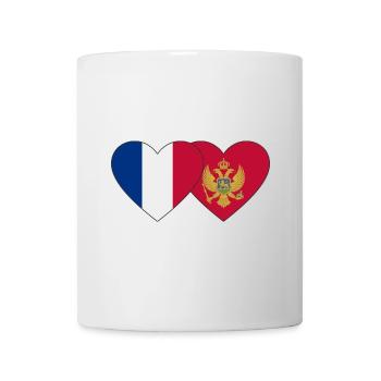 Frankreich Montenegro Flagge - Tasse - Weiß - Vorne