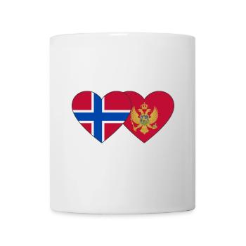 Norwegen Montenegro Flagge - Tasse - Weiß - Vorne