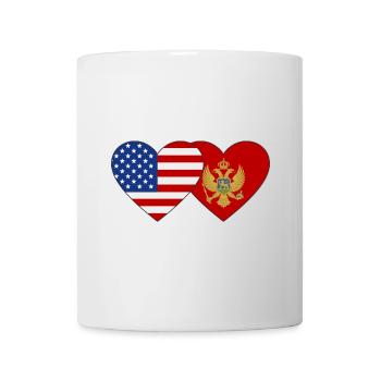 USA Montenegro Flagge - Tasse - Weiß - Vorne