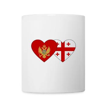 Montenegro Georgia flag - Mug - white - Front