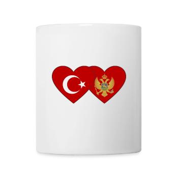 Türkei Montenegro Flagge - Tasse - Weiß - Vorne
