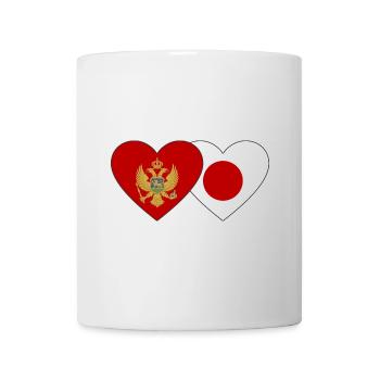 Montenegro Japan Flagge - Tasse - Weiß - Vorne