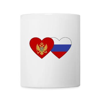 Montenegro Russland Flagge - Tasse - Weiß - Vorne