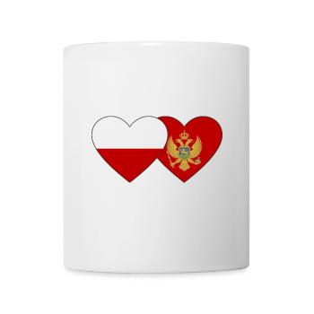 Polen Montenegro Flagge - Tasse - Weiß - Vorne