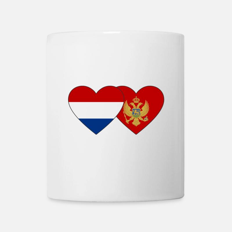 Drapeau du Monténégro néerlandais - Mug blanc - blanc