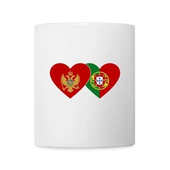 Montenegro Portugal Flagge - Tasse - Weiß - Vorne