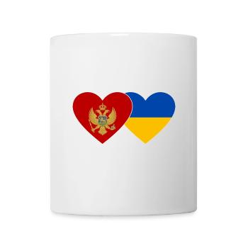 Montenegro Ukraine flag - Mug - white - Front