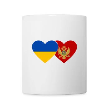 Ukraine Montenegro Flagge - Tasse - Weiß - Vorne