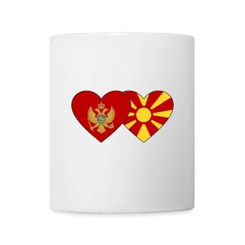 Montenegro Makedonien Flagge - Tasse - Weiß - Vorne