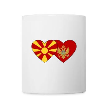 Makedonien Montenegro Flagge - Tasse - Weiß - Vorne