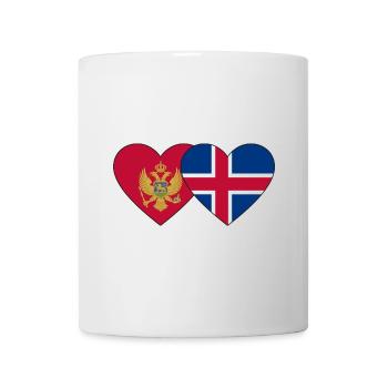 Montenegro Iceland Flag - Mug - white - Front