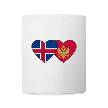Island Montenegro Flagge - Tasse - Weiß - Vorne