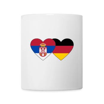 Serbie Allemagne Flag Heart - Mug blanc - blanc - Devant