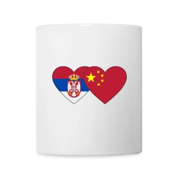 Serbia China Heart Flag - Mug - white - Front