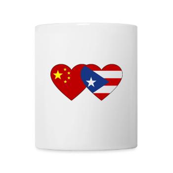 Chine Cuba Drapeau du cœur - Mug blanc - blanc - Devant