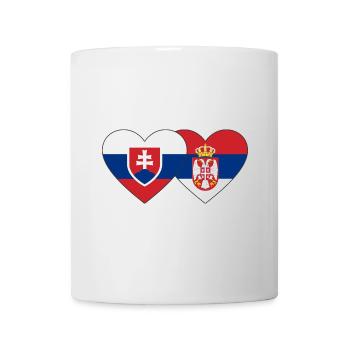 Slovakia Serbia Heart Flag - Mug - white - Front