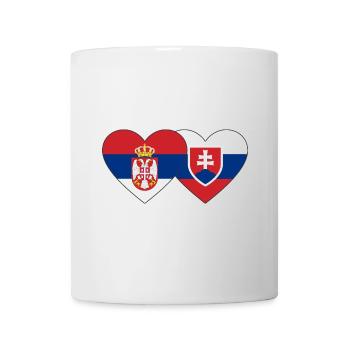 Serbia Slovakia Heart Flag - Mug - white - Front