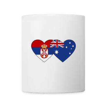 Serbien Australien Herz Flagge - Tasse - Weiß - Vorne