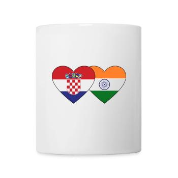 Croatie Inde Flag Heart - Mug blanc - blanc - Devant