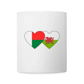 Madagascar Wales Flag Heart - Mug - white - Front