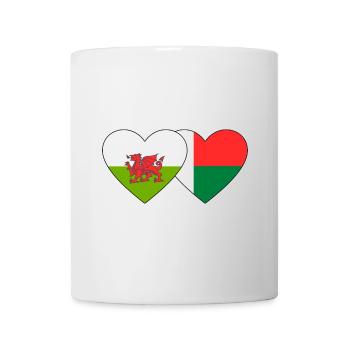 Wales Madagascar Flag Heart - Mug - white - Front