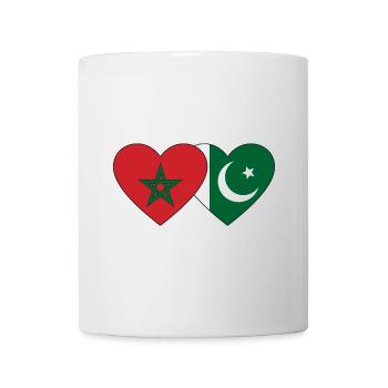 Morocco Pakistan Flag Heart - Mug - white - Front