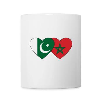 Pakistan Morocco Flag Heart - Mug - white - Front