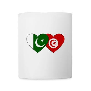 Drapeau Pakistan Tunisie Coeur - Mug blanc - blanc - Devant
