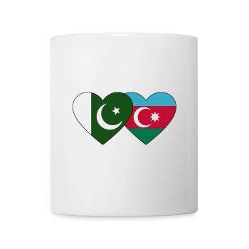 Pakistan Azerbaijan Flag Heart - Mug - white - Front