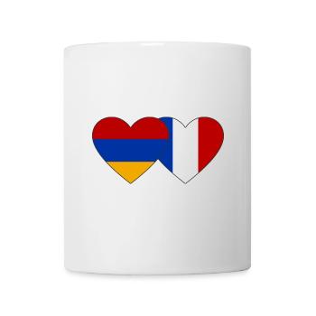 Arménie France Drapeau Coeur - Mug blanc - blanc - Devant
