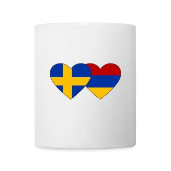 Suède Arménie Flag Coeur - Mug blanc - blanc - Devant