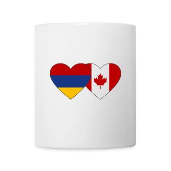 Arménie Canada Flag Heart - Mug blanc - blanc - Devant