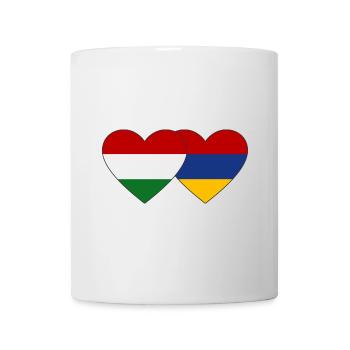 Ungarn Armenien Flagge Herz - Tasse - Weiß - Vorne