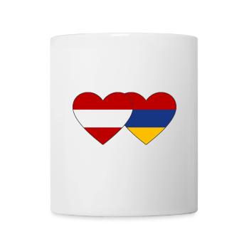 Austria Armenia Flag Heart - Mug - white - Front