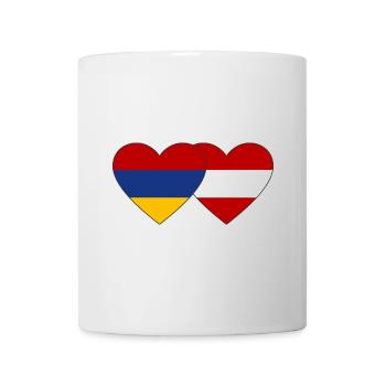 Armenia Austria Flag Heart - Mug - white - Front