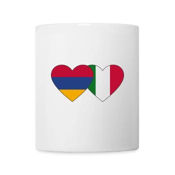 Armenia Italy Flag Heart - Mug - white - Front