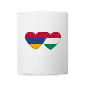 Armenia Hungary Flag Heart - Mug - white - Front