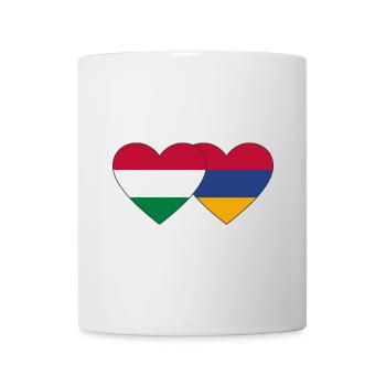 Hungary Armenia Flag Heart - Mug - white - Front