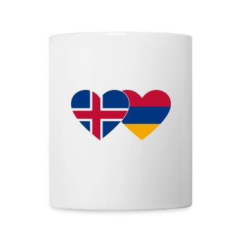 Islande Arménie Drapeau Coeur - Mug blanc - blanc - Devant