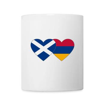 Schottland Armenien Flagge Herz - Tasse - Weiß - Vorne
