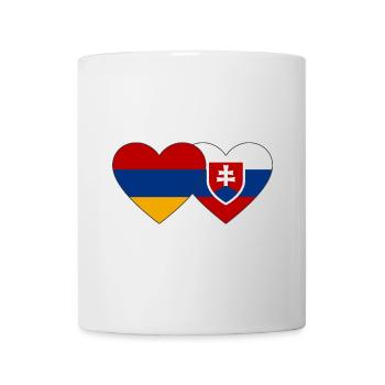 Armenia Slovakia Flag Heart - Mug - white - Front