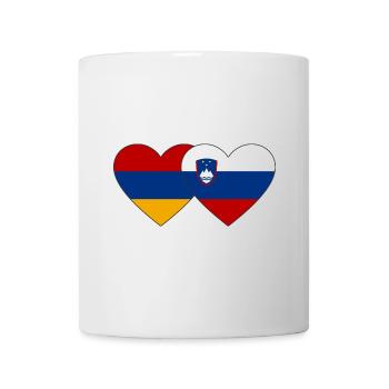 Armenia Slovenia Flag Heart - Mug - white - Front