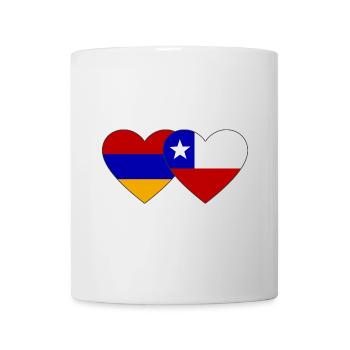 Armenien Chile Flagge Herz - Tasse - Weiß - Vorne