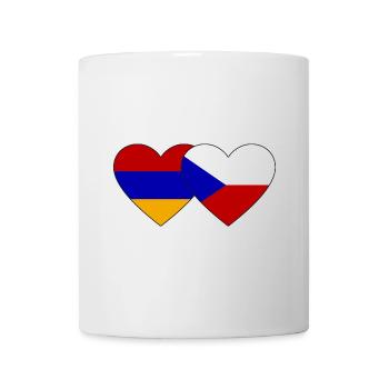 Arménie République tchèque Drapeau Coeur - Mug blanc - blanc - Devant